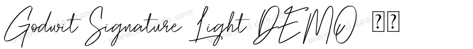 Godwit Signature Light DEMO字体转换
